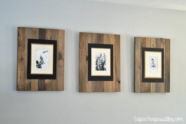 DIY Rustic Weathered Pallet Frames