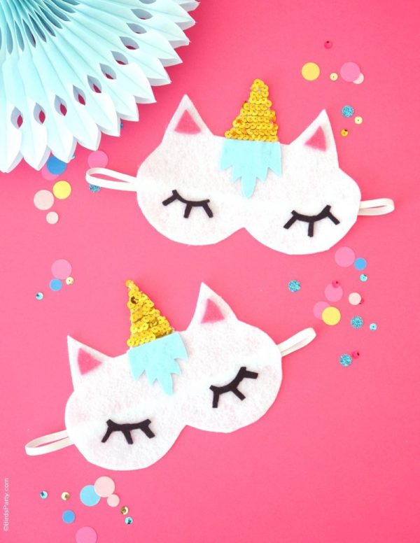 No-Sew DIY Unicorn Sleeping Masks