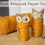 Yarn Wrapped Paper Tube Owl