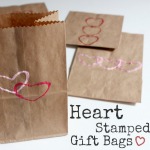 Heart Stamped Gift Bags