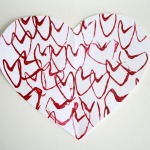 Paper Tube Heart Stamps