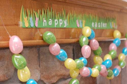 Easter Bunting with Plastic Eggs