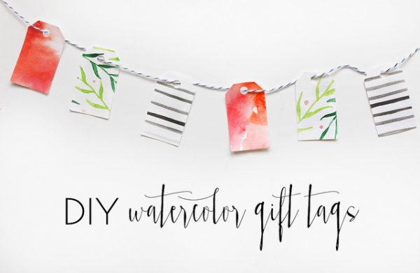 DIY Sweet and Simple Watercolor Gift Tags