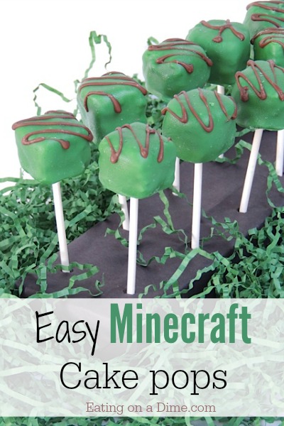 Minecraft Cake Pops