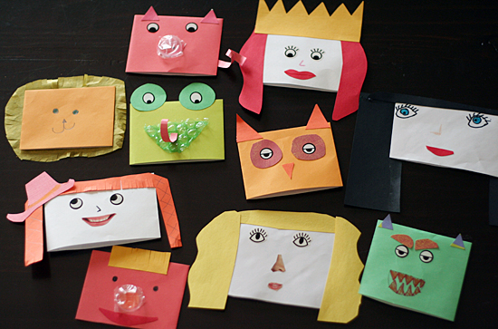 Envelope Hand Puppets 