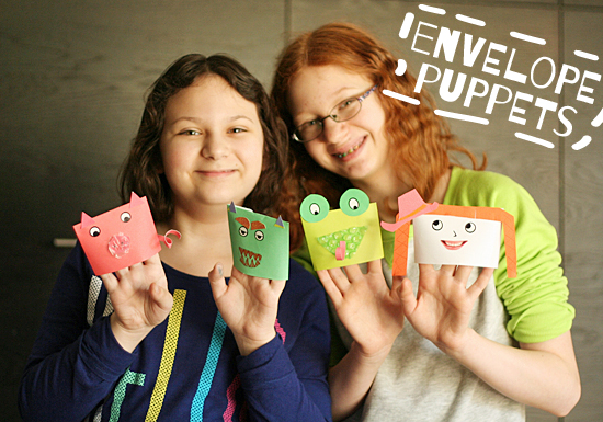 Envelope Hand Puppets for Kids