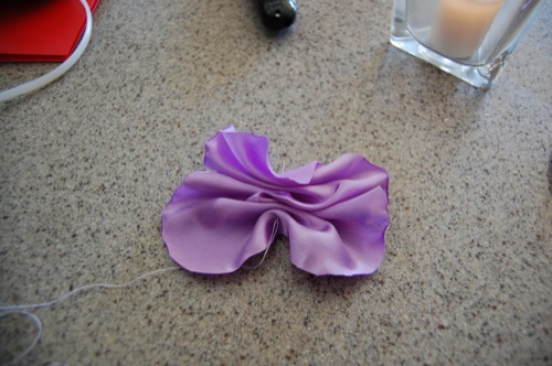 DIY Fabric Flower Headband sewing