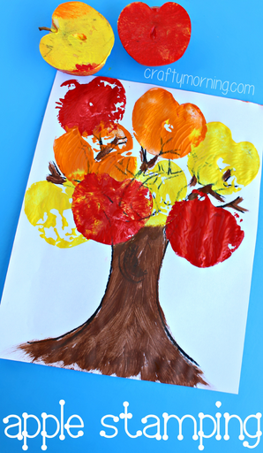 Apple Stamping Tree Craft