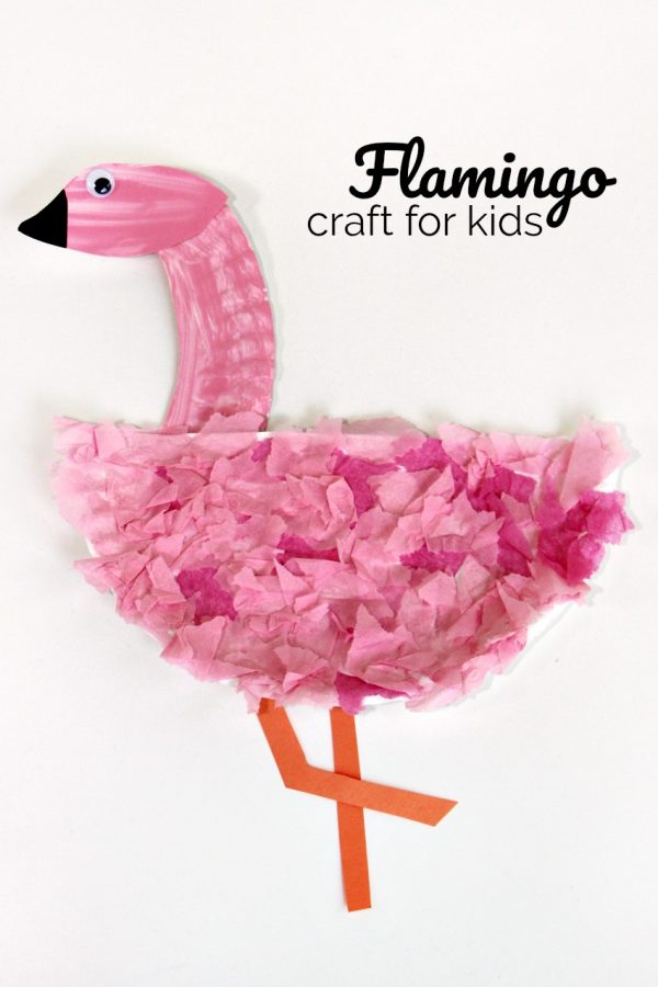 Easy Paper Plate Flamingo Craft