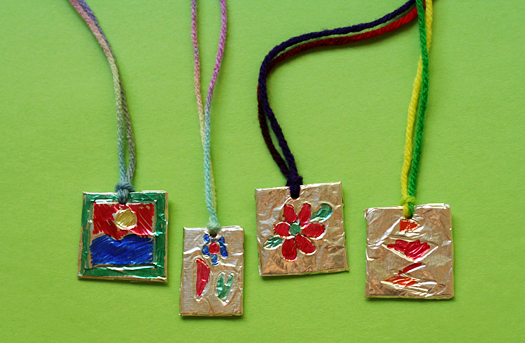 Foil Pendant Craft for Kids - Make and Takes