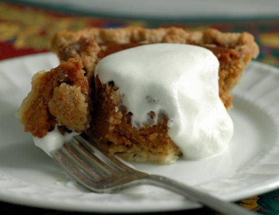 Pumpkin Pie with Pecan Streusel