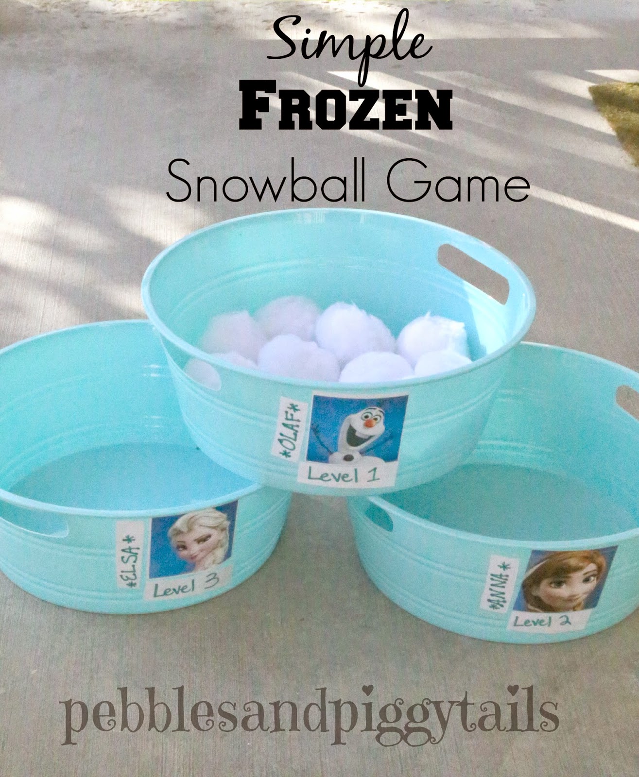 Frozen kinderfeestje sneeuwbalspel