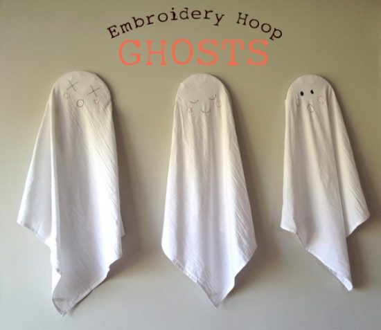 Embroidery Hoop Ghosts