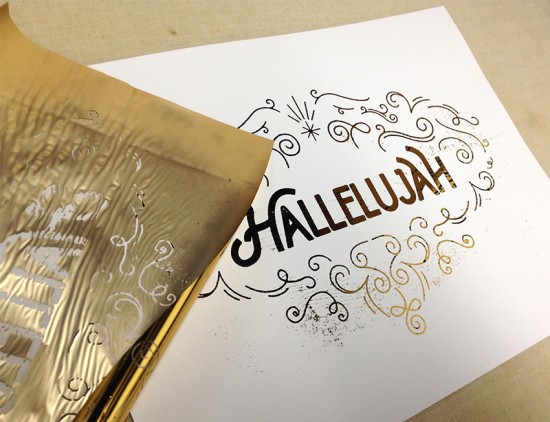 gold foil hallelujah 5