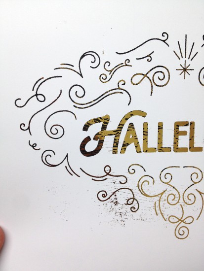 gold foil hallelujah 6