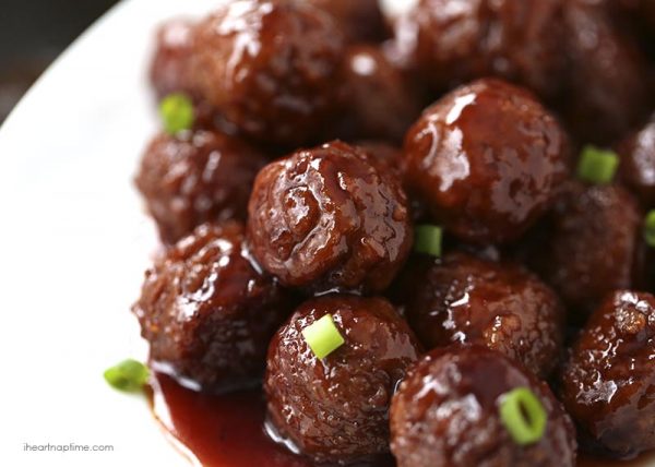 Crock Pot Grape Jelly & BBQ Meatballs