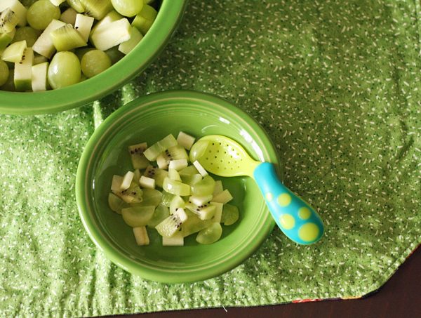 Green fruit salad for toddlers
