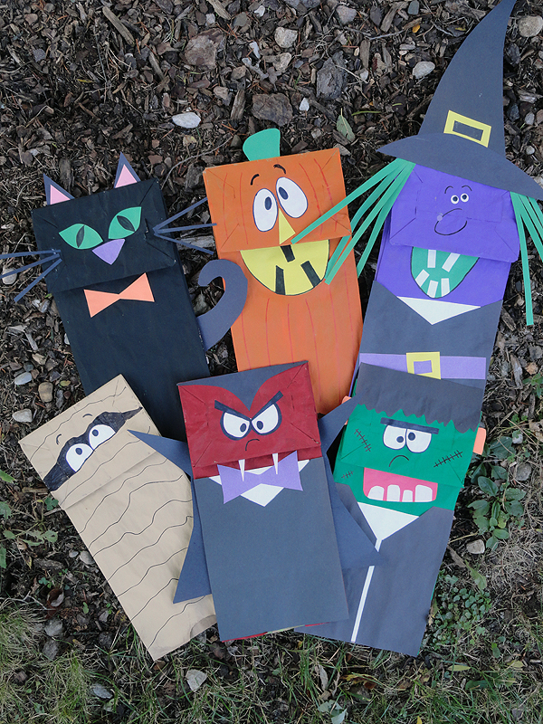 Halloween Paper Bag Puppets