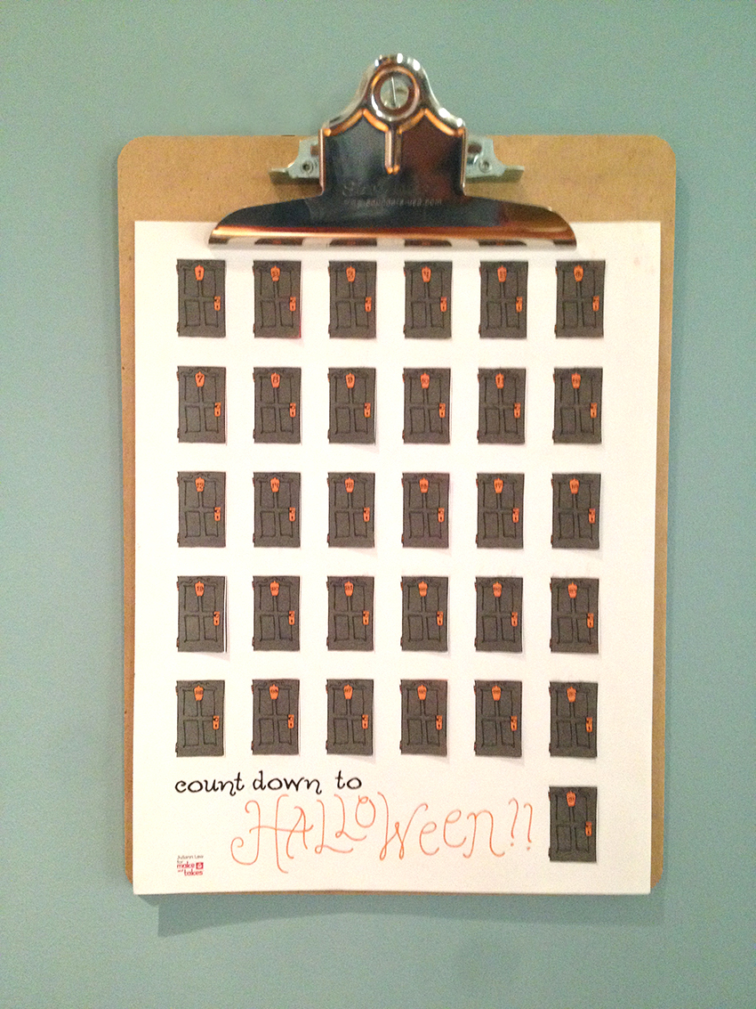 Finished Count Down to Halloween Printable
