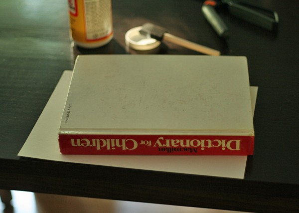 Heavy book for drying glue and fabric