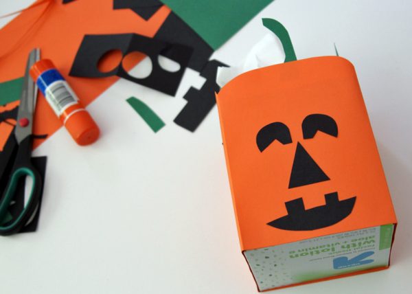 Jack-o'-Lantern tissue box for Halloween