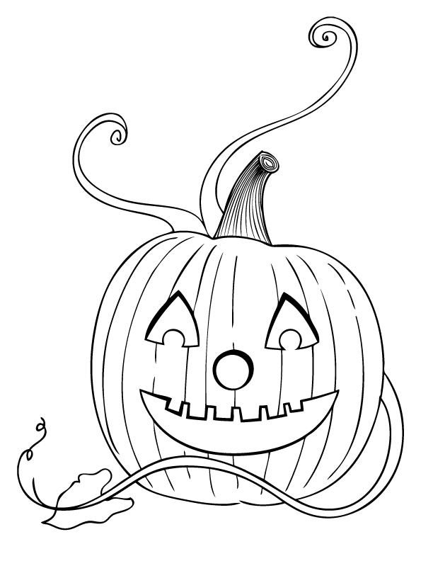 Jack O' Lantern Pumpkin Coloring Page