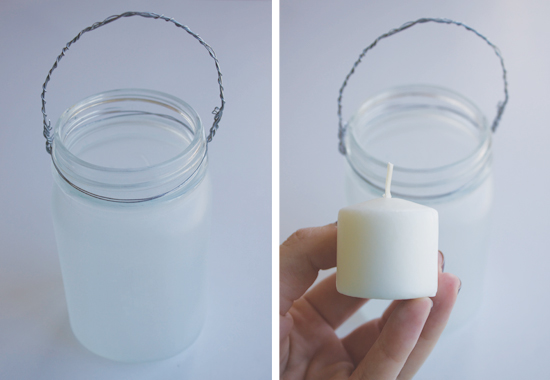 Adding Candles to a Mason Jar Lantern