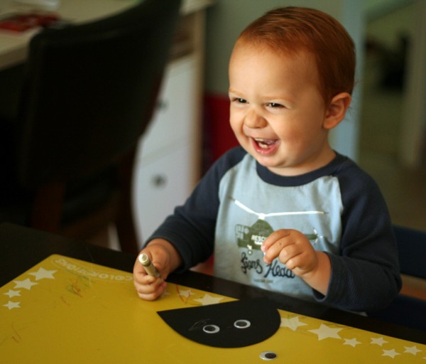 Toddler craft time - ladybug hat