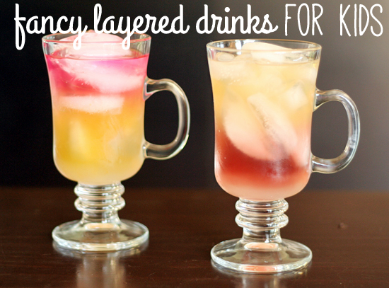 Fancy Layered Drinks for Kids for New Year's Eve #NYE @makeandtakes.com