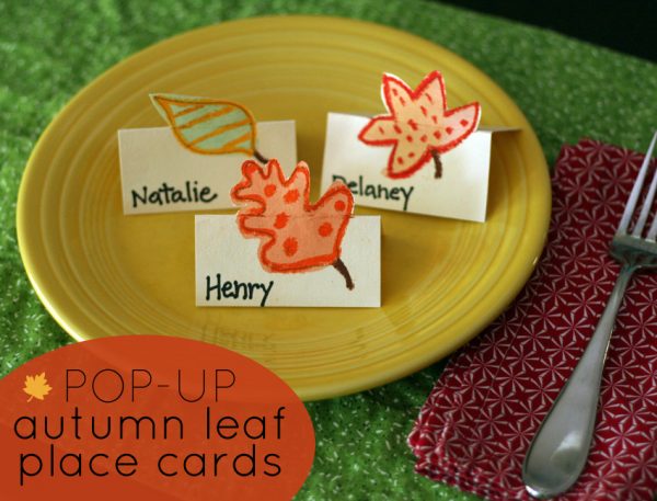 Pop-up Autumn Leaf Place Cards