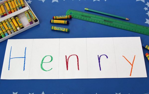 Fun name project for preschoolers
