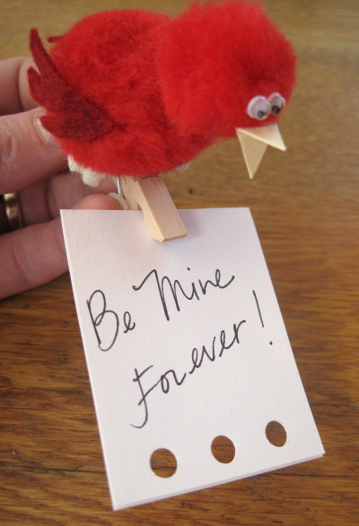 Crafty Pom Pom Valentine Love Birds