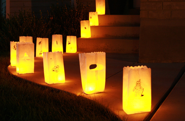 Paper Bag Halloween Craft Luminaries