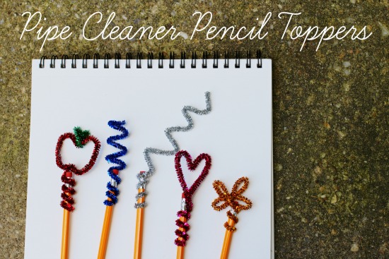 pencil toppers made from pipe cleaners