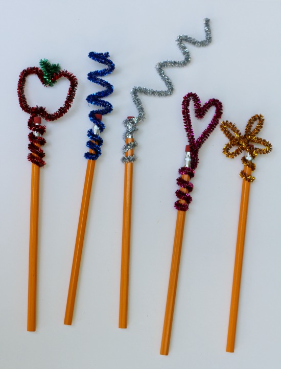 pipe cleaner pencil toppers