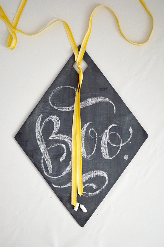 festive chalkboard wreath