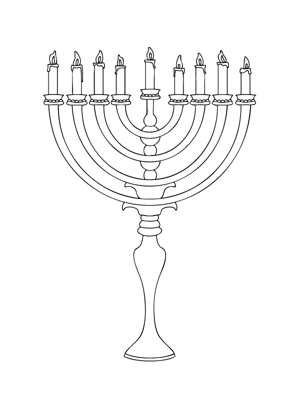 Menorah Coloring Page