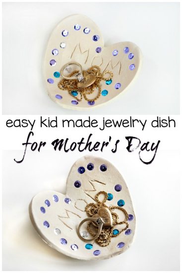 Kid-Made Jewelry Dish Gift for Mother's Day! A fun craft for kids that makes an adorable keepsake for mom or grandma