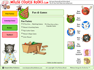 Mouse Cookie Books website