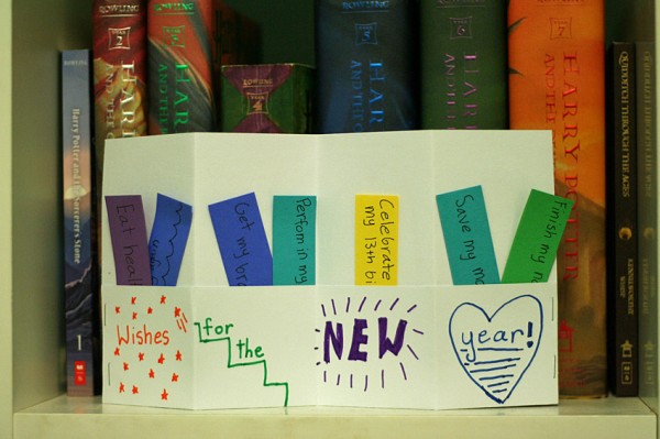 Wishes for the new year accordion book
