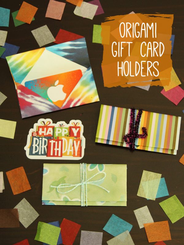 Simple and cute origami gift card holders