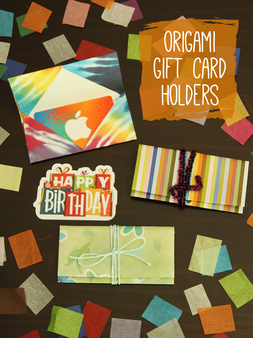 Origami Gift Card Holders Make and Takes