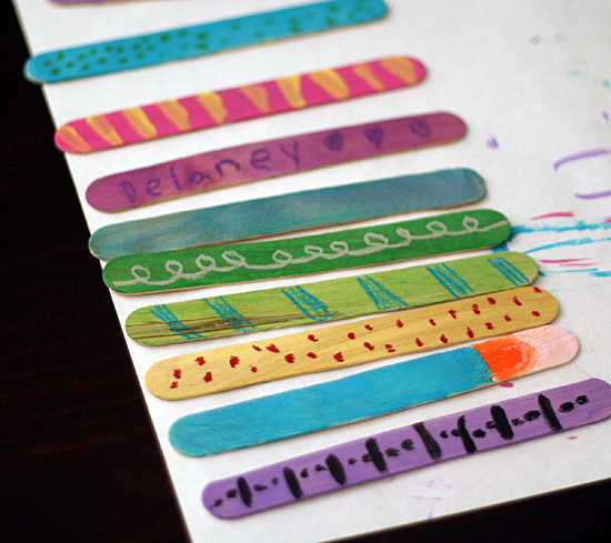 Fun painted craft stick project for kids