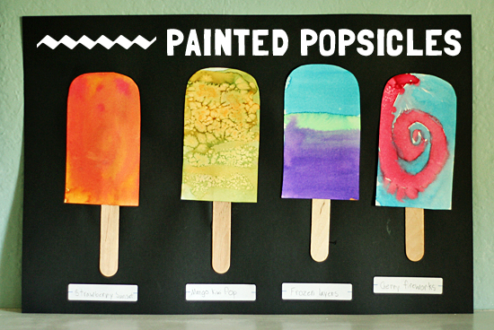 Painted popsicles art project