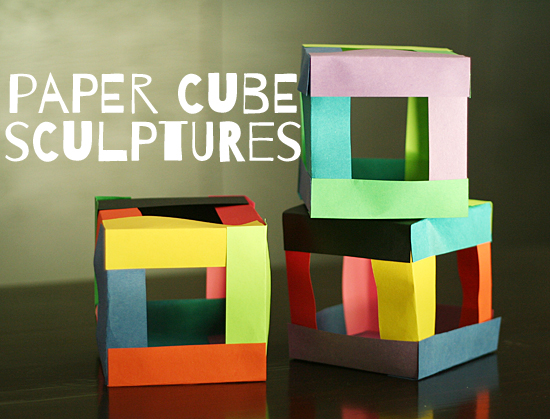 Paper cube sculptures