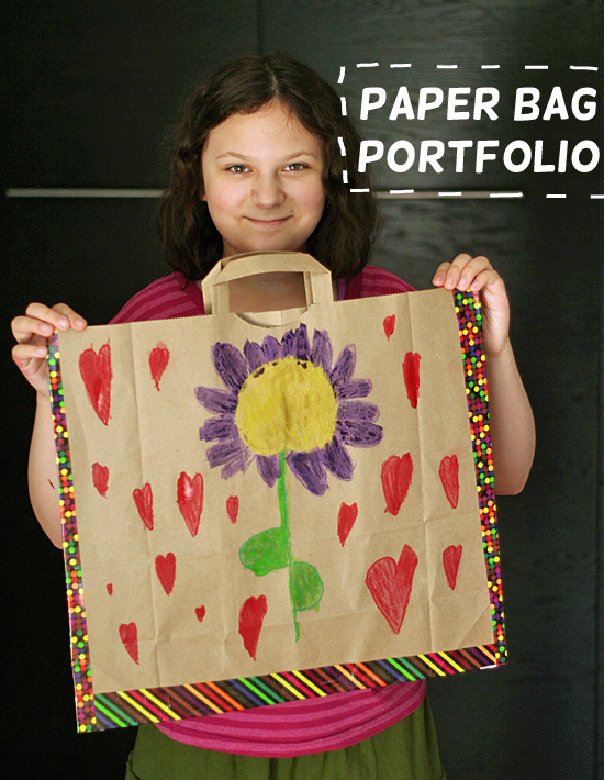 Paper Bag Art Work Portfolios - Make and Takes