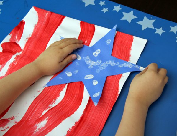 4th of July patriotic banner art project