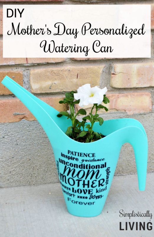 DIY Mother's Day Personalized Watering Can