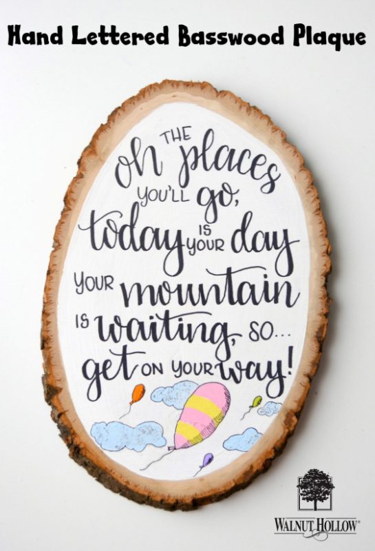 Hand Lettered Basswood Plaque