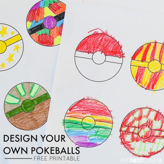 Design Your Own Pokéball Printable